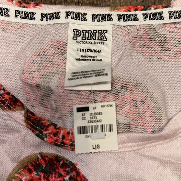 NWT VS Pink Cozy Sleep Donut Pajamas Set size L - Picture 4 of 9